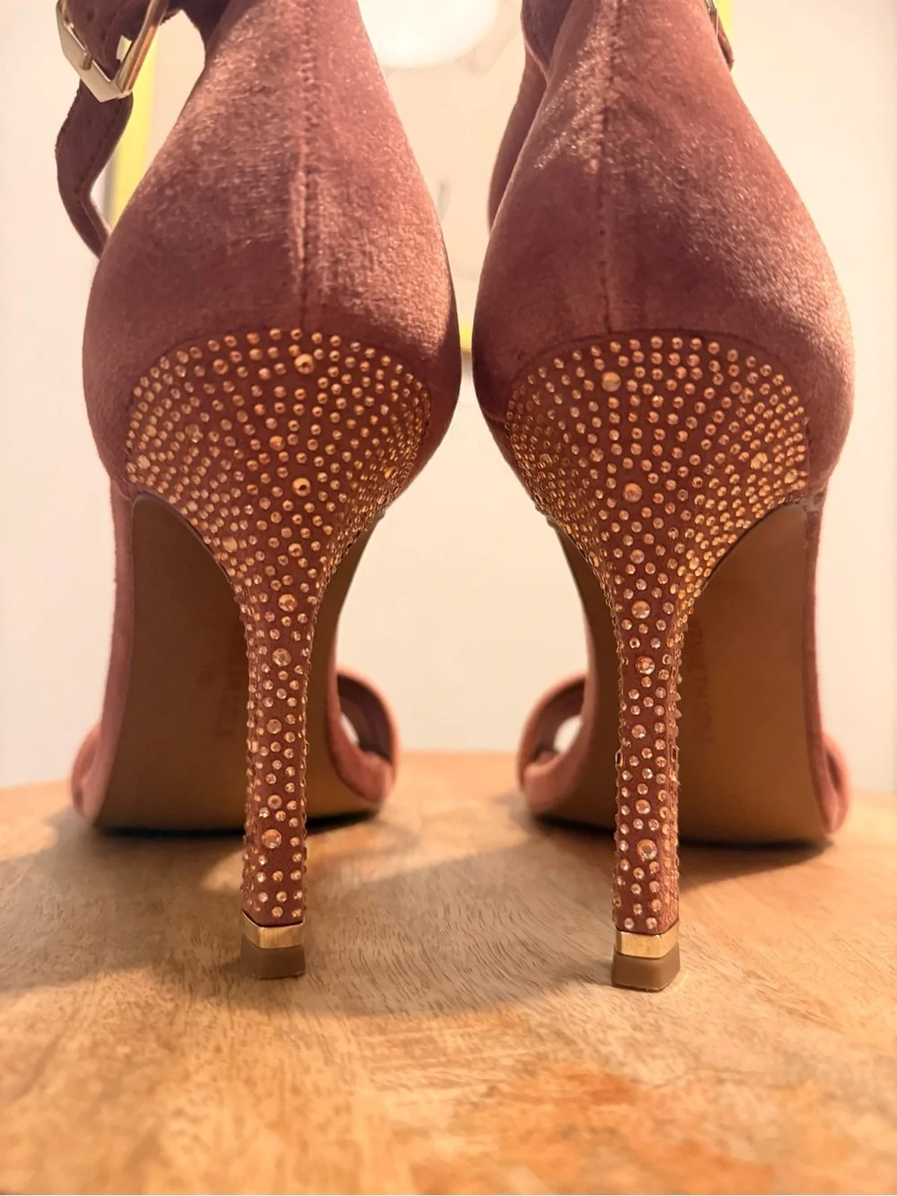 Kenneth Cole Rust (Terracotta) Velvet Ankle-Strap Heels